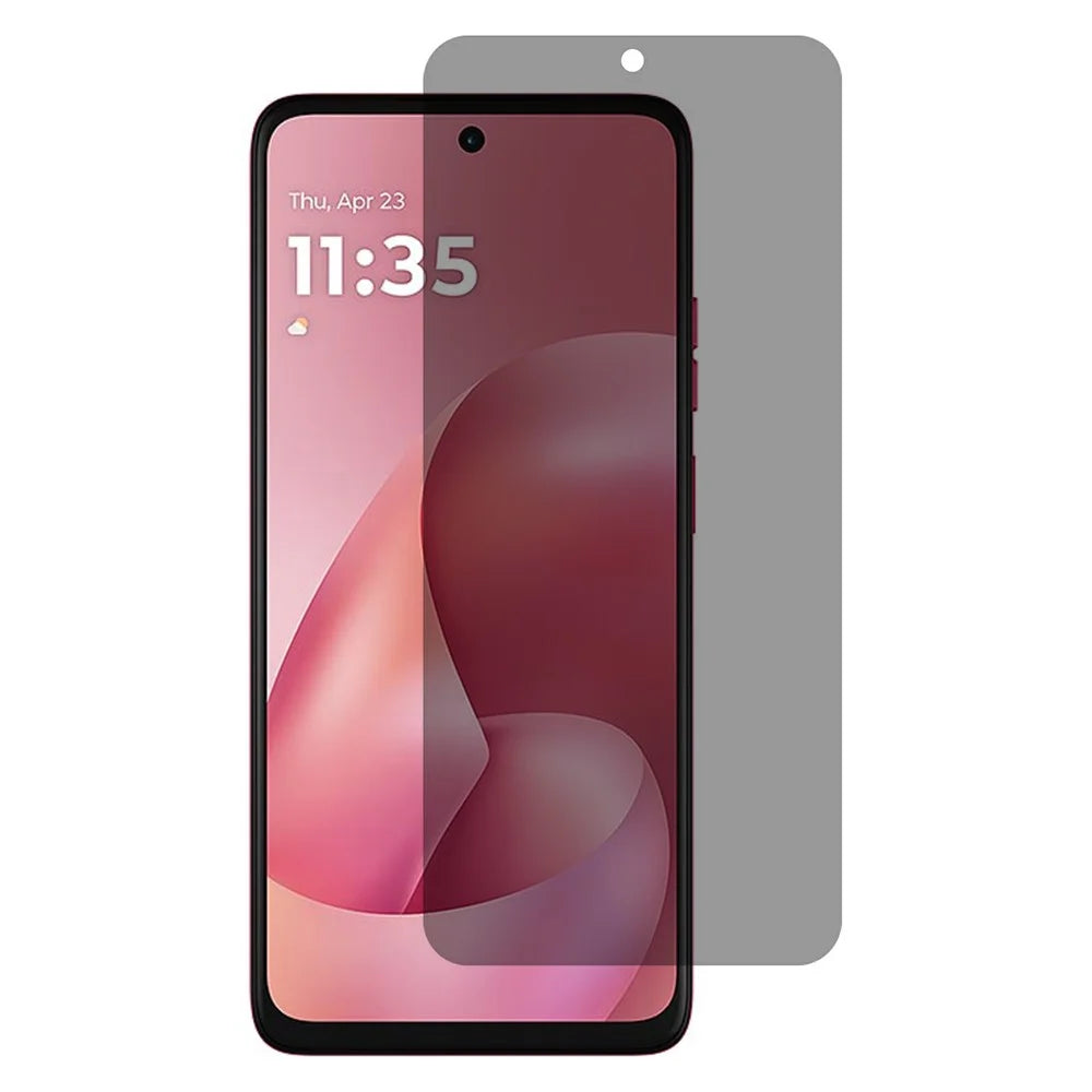 For Motorola Moto G67 Power 5G  /  G57 Power 5G Anti Spy Full Screen Protector Full Glue High Aluminium-Silicon Glass Film - Black - 1