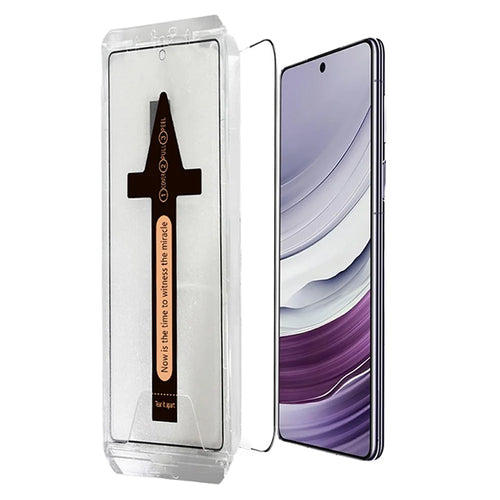 For Samsung Galaxy S26+ Tempered Glass HD Clear Screen Protector with Automatic Dust Removal Tool - Transparent - 1