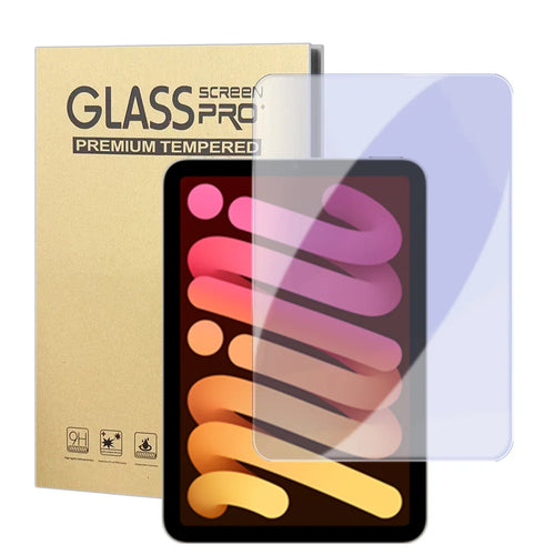 For iPad mini (2024) Screen Protector Purple Light Eye Protection Anti Fingerprint Tempered Glass Film (NOT Complete Covering) - Transparent - 1