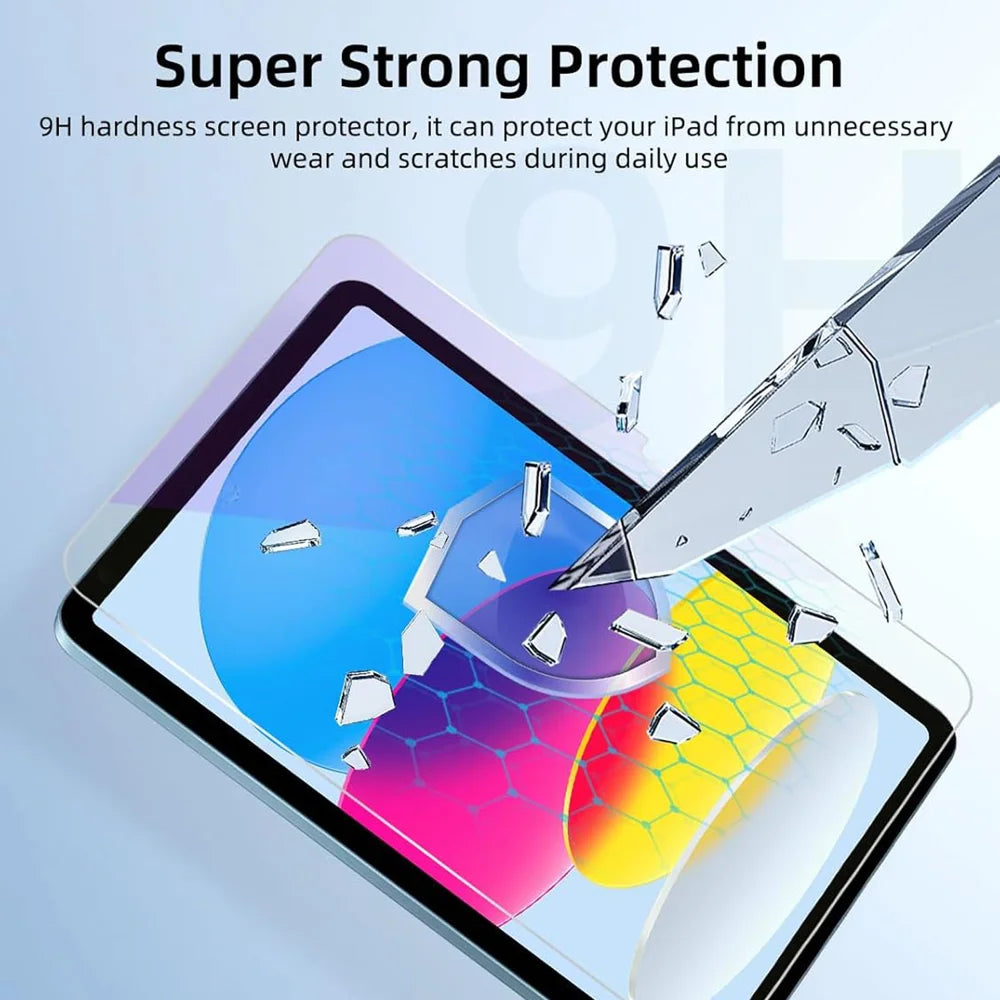 For iPad mini (2024) Screen Protector Purple Light Eye Protection Anti Fingerprint Tempered Glass Film (NOT Complete Covering) - Transparent - 6