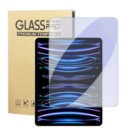 For iPad Pro 12.9 (2021) / iPad Pro 12.9 (2022) Screen Protector Purple Light Eye Protection Anti Fingerprint Tempered Glass Film (NOT Complete Covering) - Transparent - 1