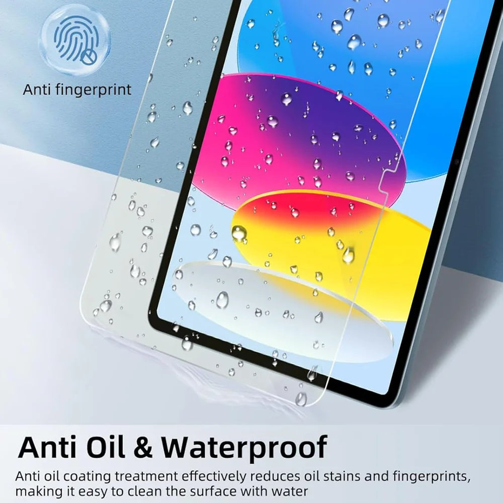 For iPad 10.2 (2020) / iPad 10.2 (2019) / iPad 10.2 (2021) Screen Protector Purple Light Eye Protection Anti Fingerprint Tempered Glass Film (NOT Complete Covering) - Transparent - 4