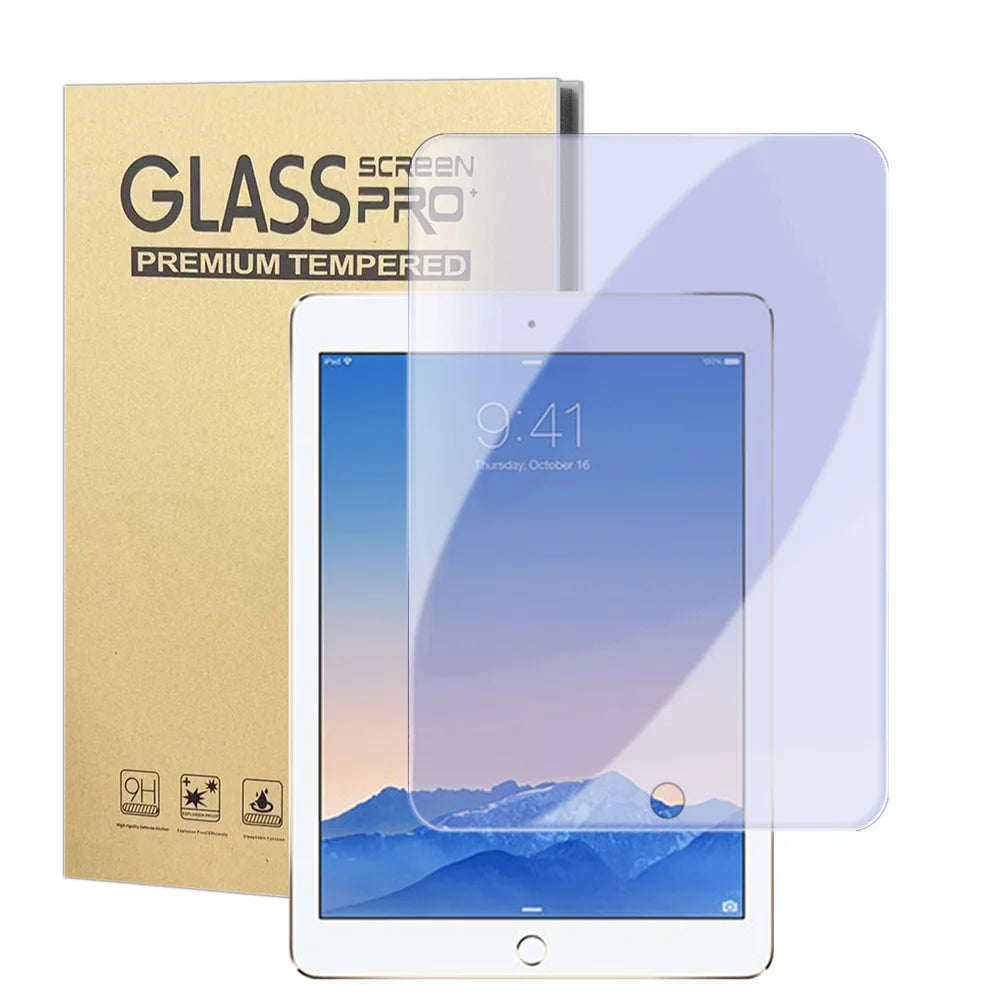 For iPad Air (2013) / iPad Air 2 Screen Protector Purple Light Eye Protection Anti Fingerprint Tempered Glass Film (NOT Complete Covering) - Transparent - 1