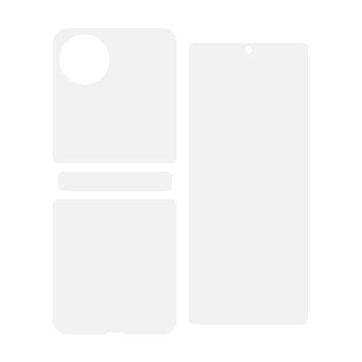 RURIHAI 1 Set / 2Pcs Front Screen Back Protector for Huawei P50 Pocket, Front Back Protective PET Film Ultra Clear Full Glue Protector - 2
