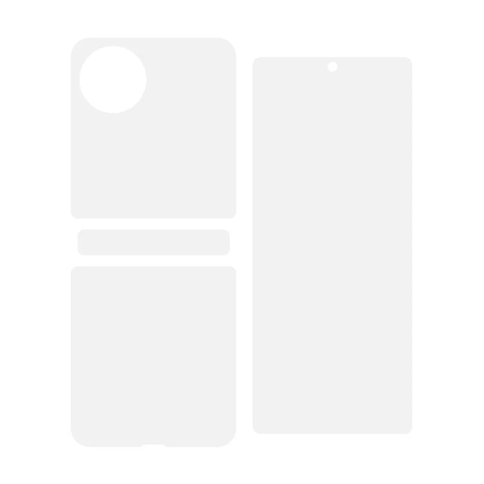 RURIHAI 1 Set / 2Pcs Front Screen Back Protector for Huawei P50 Pocket, Front Back Protective PET Film Ultra Clear Full Glue Protector - 2