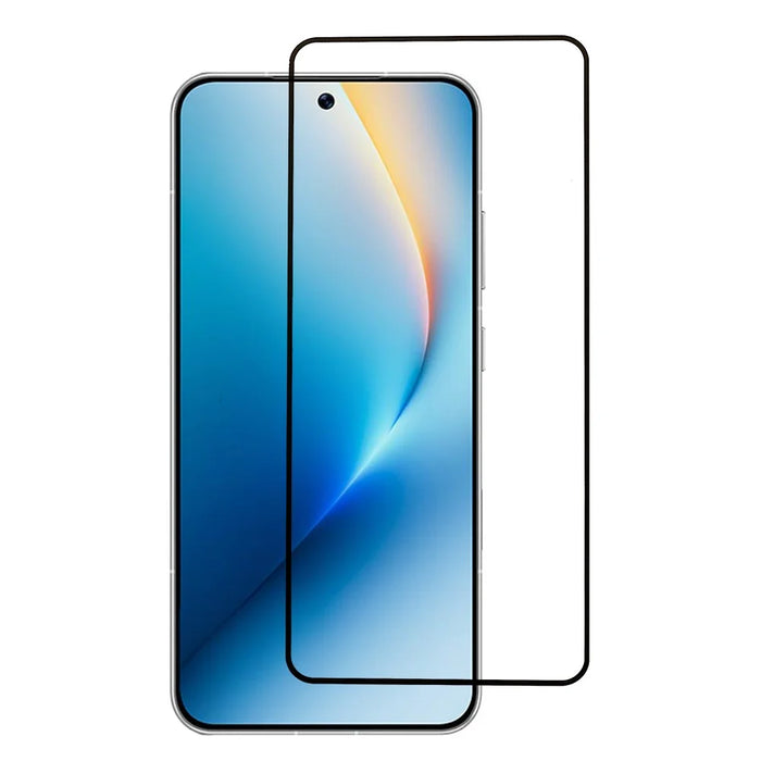For Honor Win 5G Screen Protector Silk Printing Full Glue Full Coverage Tempered Glass Screen Film - Black - 1