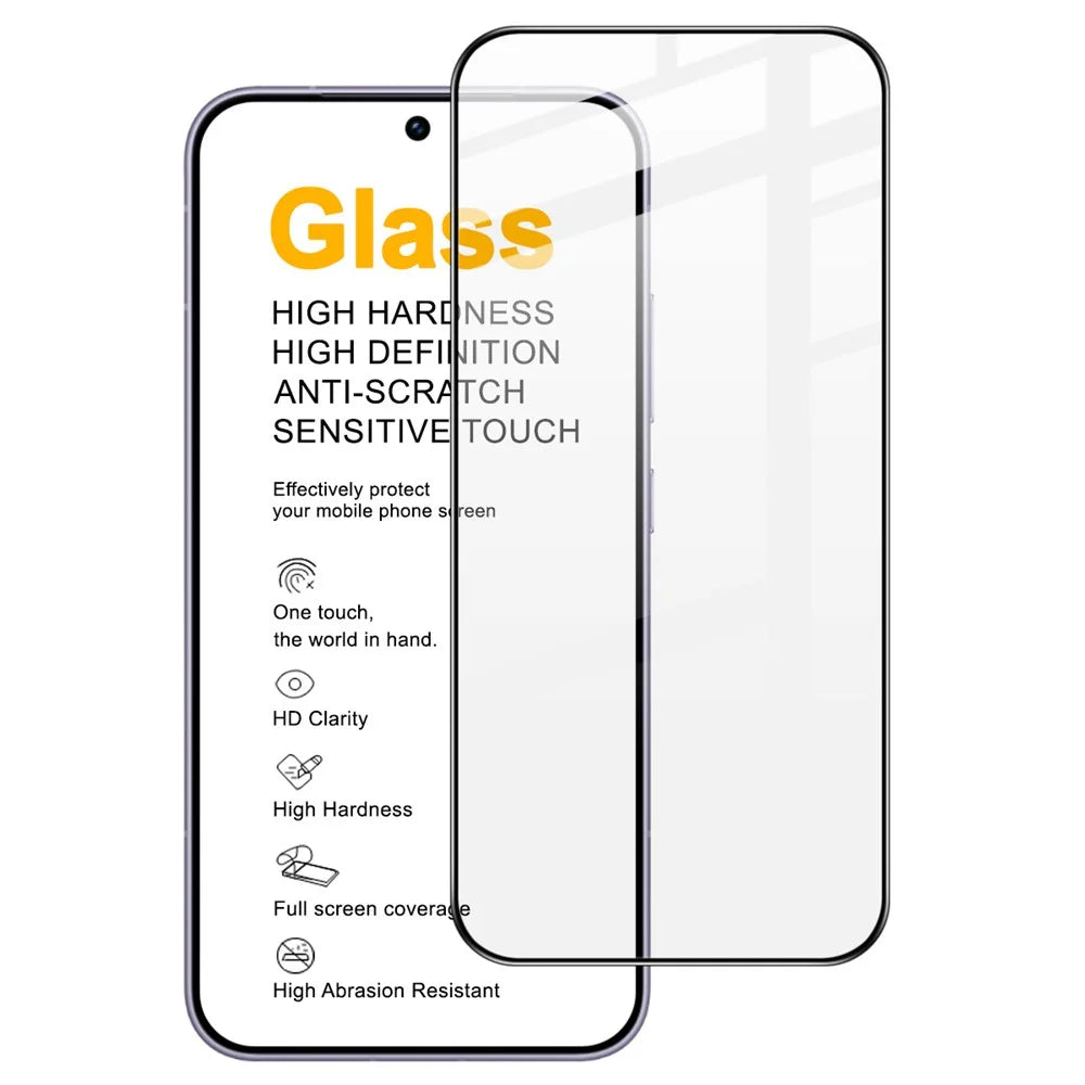 IMAK Pro+ Series For Honor Magic8 Pro Air 5G Screen Protector Full Coverage Tempered Glass Film (Fingerprint Unlock) - Black - 1