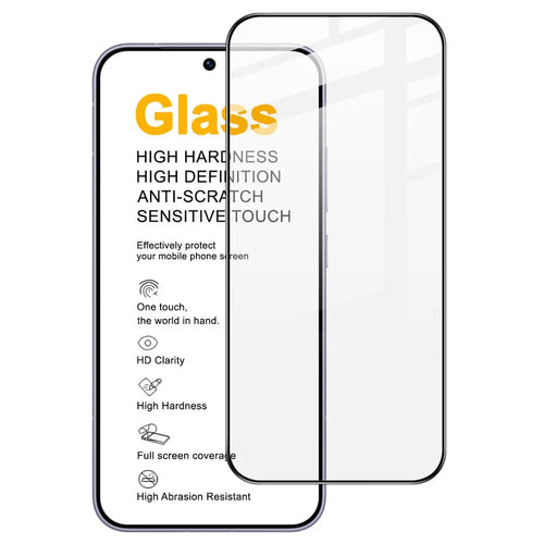 IMAK Pro+ Series For Honor Magic8 Pro Air 5G Screen Protector Full Coverage Tempered Glass Film (Fingerprint Unlock) - Black - 1
