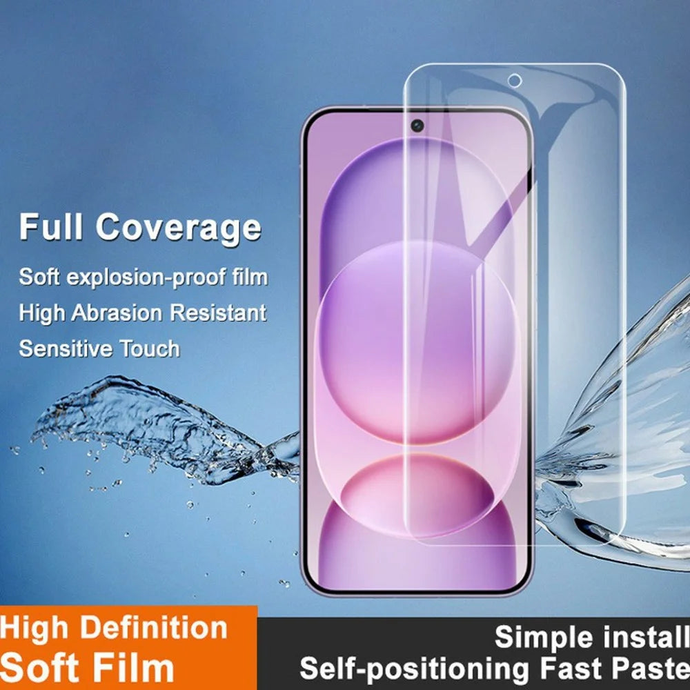 IMAK Hydrogel Film 4th For Honor Magic8 Pro Air 5G Full Screen Protector Ultra Clear Full Glue Soft TPU Film (Fingerprint Unlock) - Transparent - 3