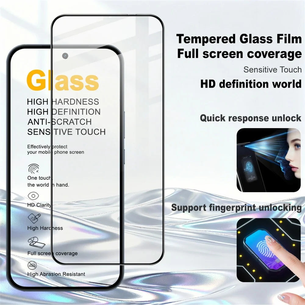 IMAK Pro+ Series For Realme 16 Pro 5G Screen Protector Full Coverage Tempered Glass Film (Fingerprint Unlock) - Black - 2