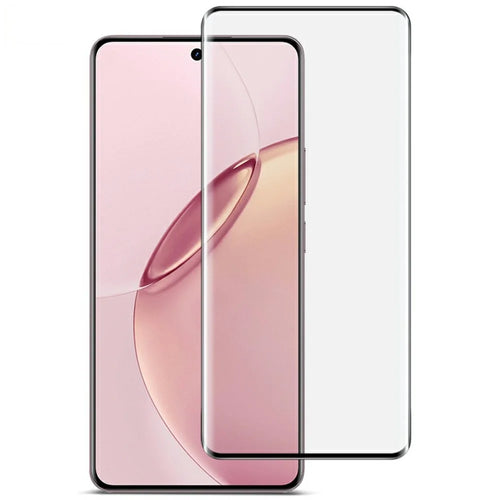 IMAK For Realme 16 Pro+ 5G Full Screen Protector 3D Curved Edge Side Glue Tempered Glass Film (Fingerprint Unlock) - Black - 1