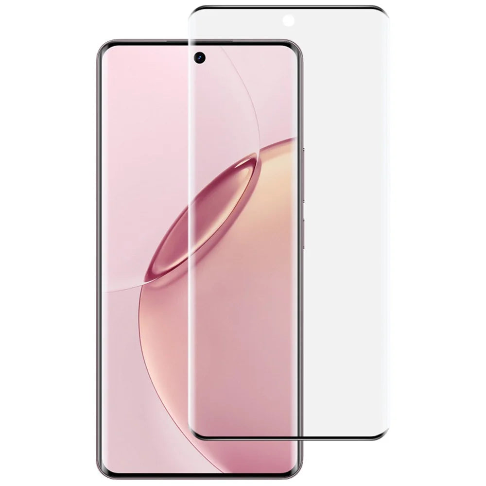 IMAK For Realme 16 Pro+ 5G Full Screen Protector Side Glue 3D Curved Tempered Glass Film (No Edge Version) (Fingerprint Unlock) - Transparent - 1