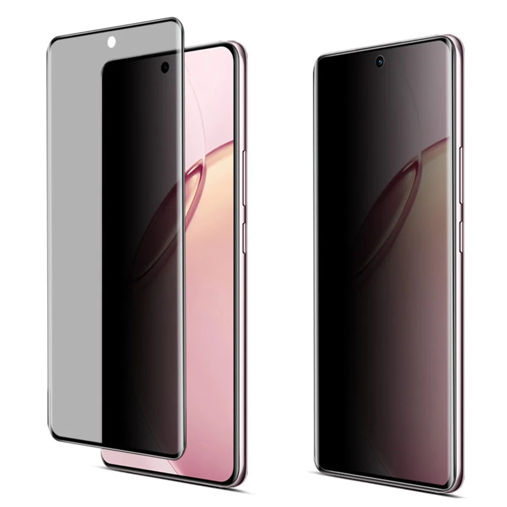 IMAK For Realme 16 Pro+ 5G Anti Spy Screen Protector Full Cover Side Glue Tempered Glass Film - Black - 6
