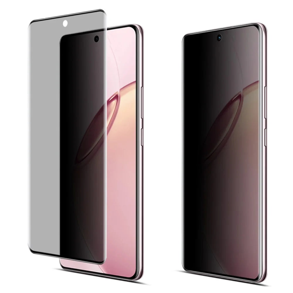 IMAK For Realme 16 Pro+ 5G Anti Spy Tempered Glass Side Glue Full Screen Protector (No Edge Version) - Black - 4