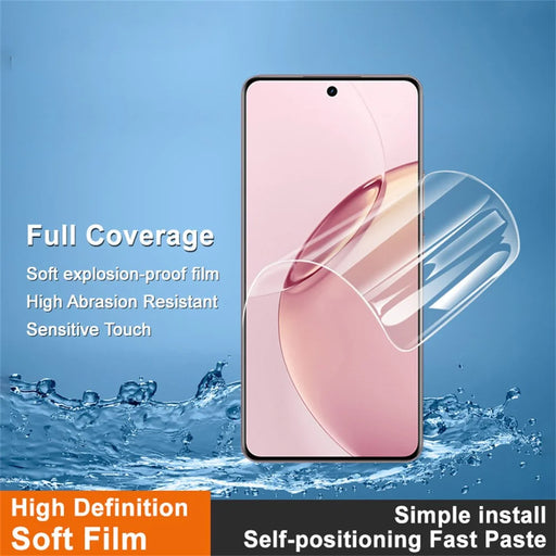 IMAK Hydrogel Film 4th For Realme 16 Pro+ 5G Full Screen Protector Ultra Clear Full Glue Soft TPU Film (Fingerprint Unlock) - Transparent - 2