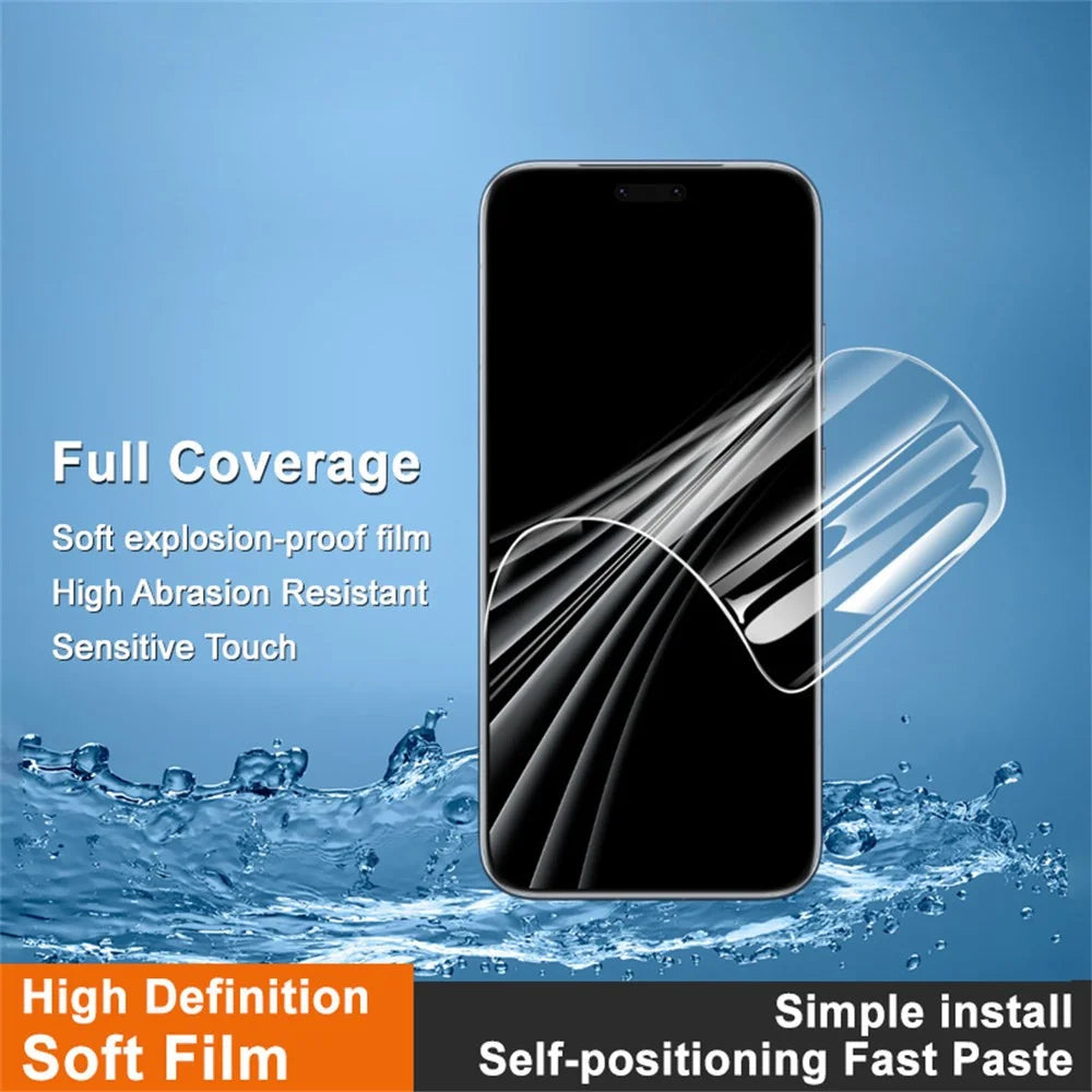 IMAK Hydrogel Film 4th For Honor Magic8 RSR Porsche Design 5G Full Screen Protector Ultra Clear Full Glue Soft TPU Film (Fingerprint Unlock) - Transparent - 2