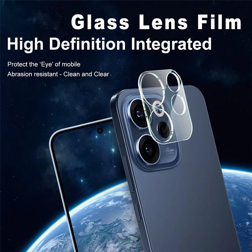 IMAK For Oppo Reno15 F 5G Tempered Glass Full Cover Camera Lens Protector + Acrylic Lens Cap - Transparent - 2
