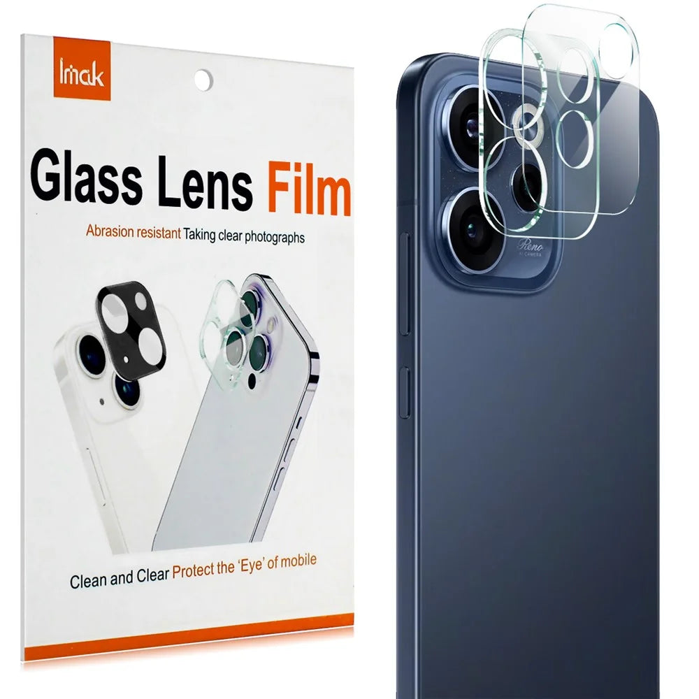 IMAK For Oppo Reno15 F 5G Tempered Glass Full Cover Camera Lens Protector + Acrylic Lens Cap - Transparent - 6