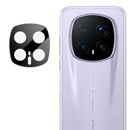 IMAK For Honor Magic8 RSR Porsche Design 5G Camera Lens Protector Tempered Glass HD Clear Full Cover Lens Film - Black - 1