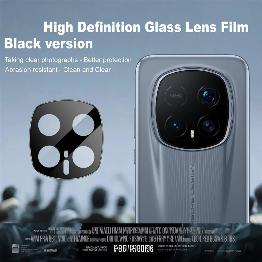 IMAK For Honor Magic8 RSR Porsche Design 5G Camera Lens Protector Tempered Glass HD Clear Full Cover Lens Film - Black - 2