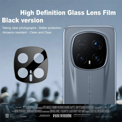 IMAK For Honor Magic8 RSR Porsche Design 5G Camera Lens Protector Tempered Glass HD Clear Full Cover Lens Film - Black - 2