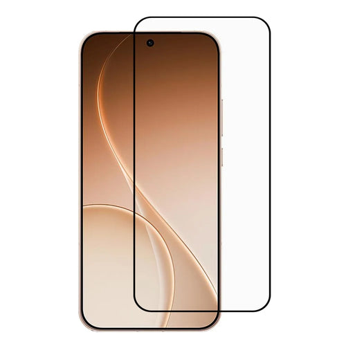For Oppo Reno15 Pro Max 5G (Global)  /  Reno15 Pro 5G (China) Screen Protector Silk Printing Full Glue Full Coverage Tempered Glass Screen Film - Black - 1