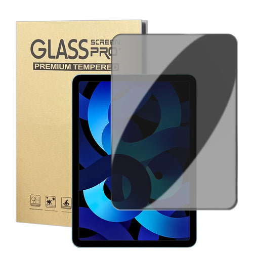 For iPad Air (2020) / iPad Air (2022) Anti Spy Privacy Screen Protector Anti Fingerprint Tempered Glass Film (NOT Complete Covering) - Black - 1