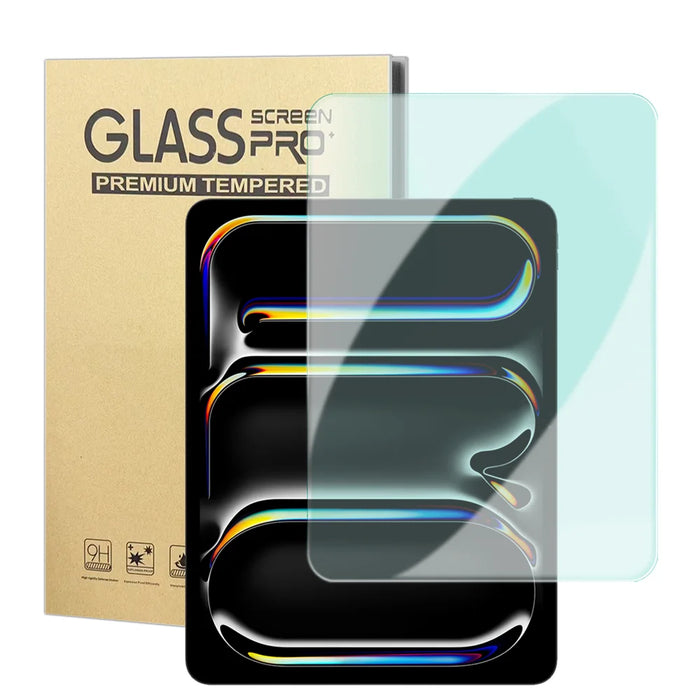 For iPad Pro 11 (2024) / iPad Pro 11 (2025) Screen Protector Green Light Eye Protection Tempered Glass Film (Not Complete Covering) - Transparent - 1