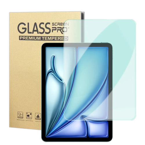 For iPad Air 11 (2026) / (2025) / (2024) Screen Protector Green Light Eye Protection Tempered Glass Film (Not Complete Covering) - Transparent - 1