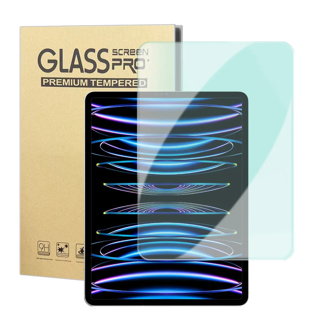 For iPad Pro 12.9 (2021) / iPad Pro 12.9 (2022) Screen Protector Green Light Eye Protection Tempered Glass Film (Not Complete Covering) - Transparent - 1