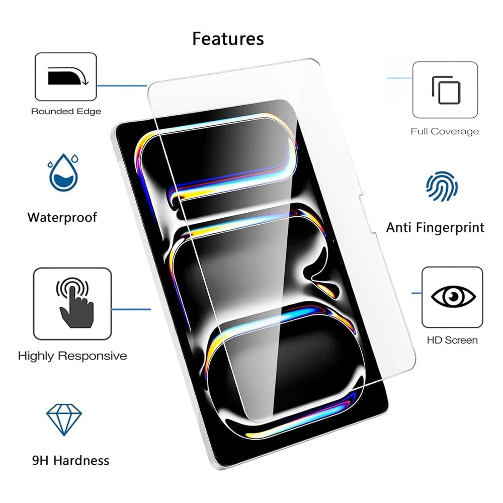 For iPad mini 4 High Definition Screen Protector Arc Edge Anti Fingerprint Tempered Glass Film (NOT Complete Covering) - Transparent - 6