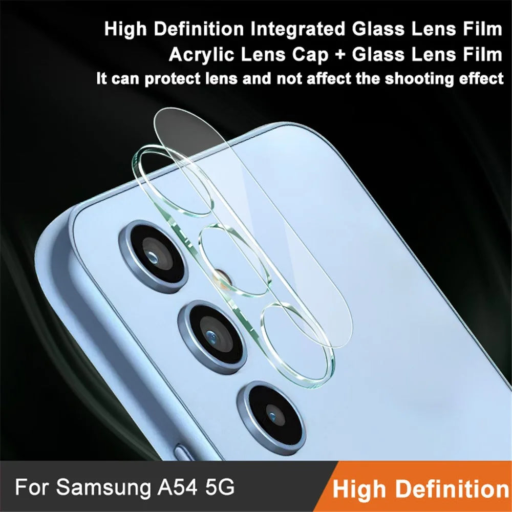IMAK for Samsung Galaxy A54 5G Ultra Clear Camera Lens Protector Wear-resistant Integrated Tempered Glass Lens Film + Acrylic Lens Cap - 2