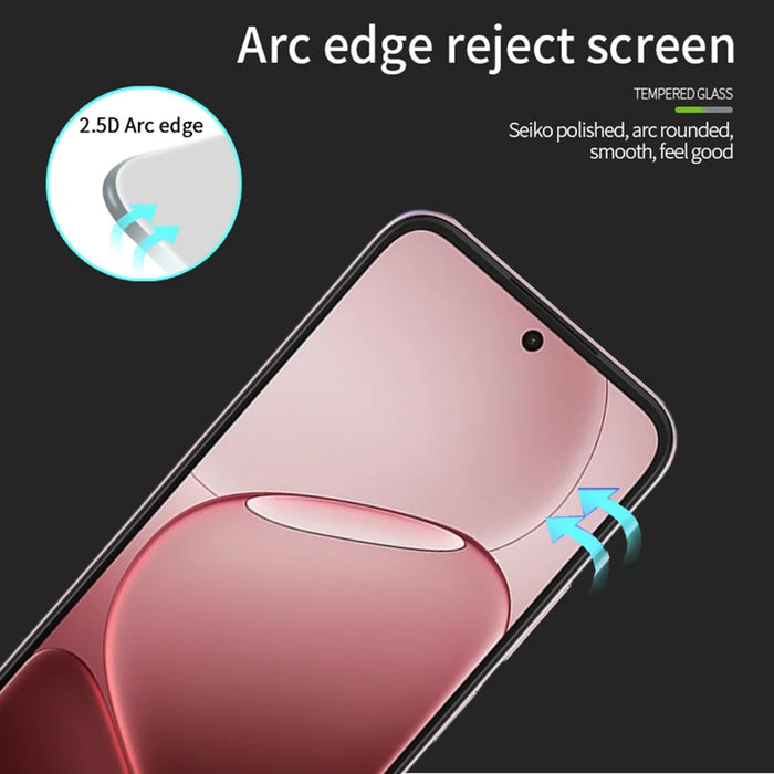MOFI For Oppo A6i Screen Protector  9H Full Glue Full Coverage High Aluminum-Silicon Glass Film - Black - 2