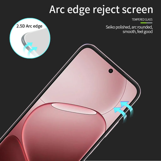 MOFI For Oppo A6 4G / A6 5G (Global) / A6x 4G / A6x 5G (Global) / A6x 5G (India) / A6t 4G / A6t 5G / A6s 4G / A6s 5G Screen Protector 9H Full Glue Full Coverage High Aluminum-Silicon Glass Film - Black - 2