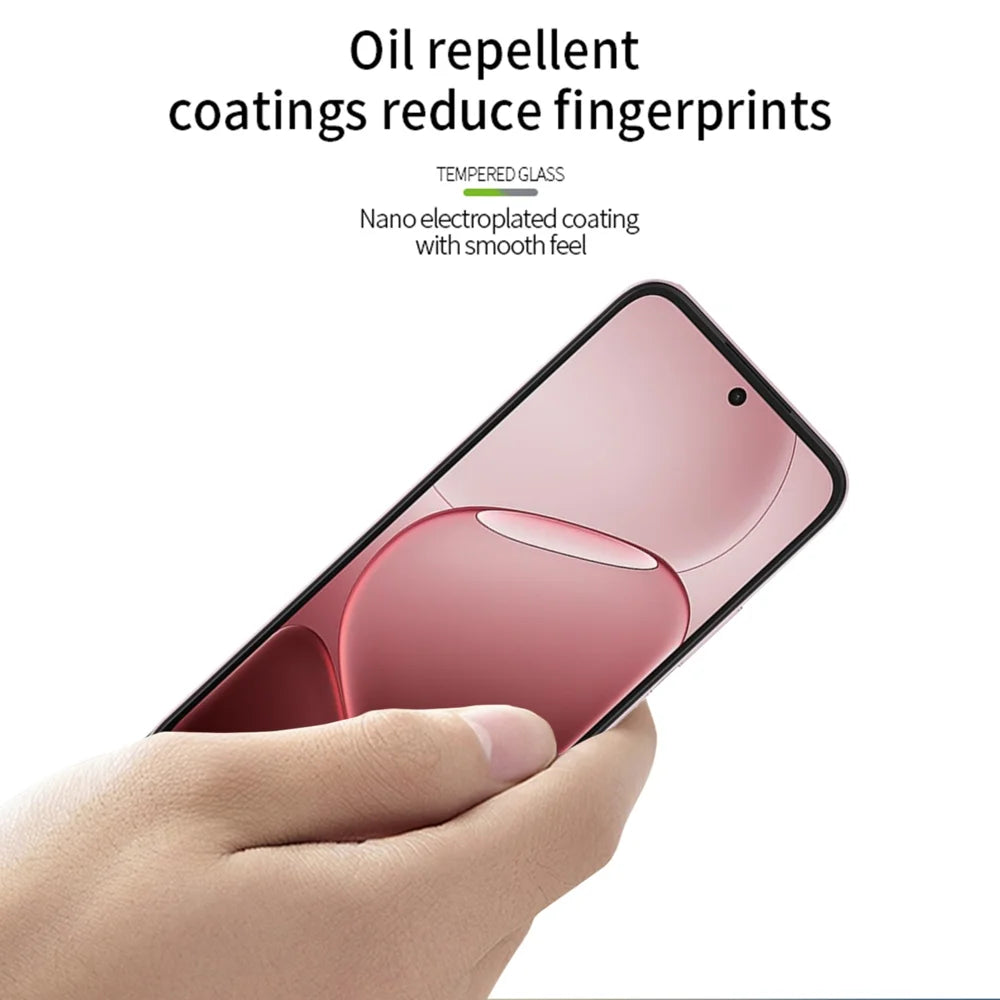 MOFI For Oppo A6 4G / A6 5G (Global) / A6x 4G / A6x 5G (Global) / A6x 5G (India) / A6t 4G / A6t 5G / A6s 4G / A6s 5G Screen Protector 9H Full Glue Full Coverage High Aluminum-Silicon Glass Film - Black - 4