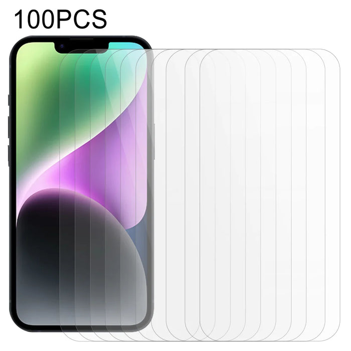 For iPhone 18 Pro Max / 17 Pro Max 100Pcs Tempered Glass 0.25 Arc Edges Thick Glue HD Film Screen Protector (NOT Complete Covering) - Transparent - 1