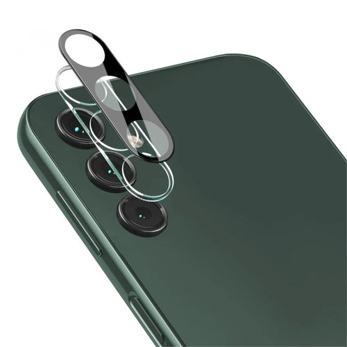 IMAK For Samsung Galaxy A14 5G / A14 4G Clear Tempered Glass Lens Film + Acrylic Lens Cap Anti-explosion Camera Lens Protector (Black Version) - 1