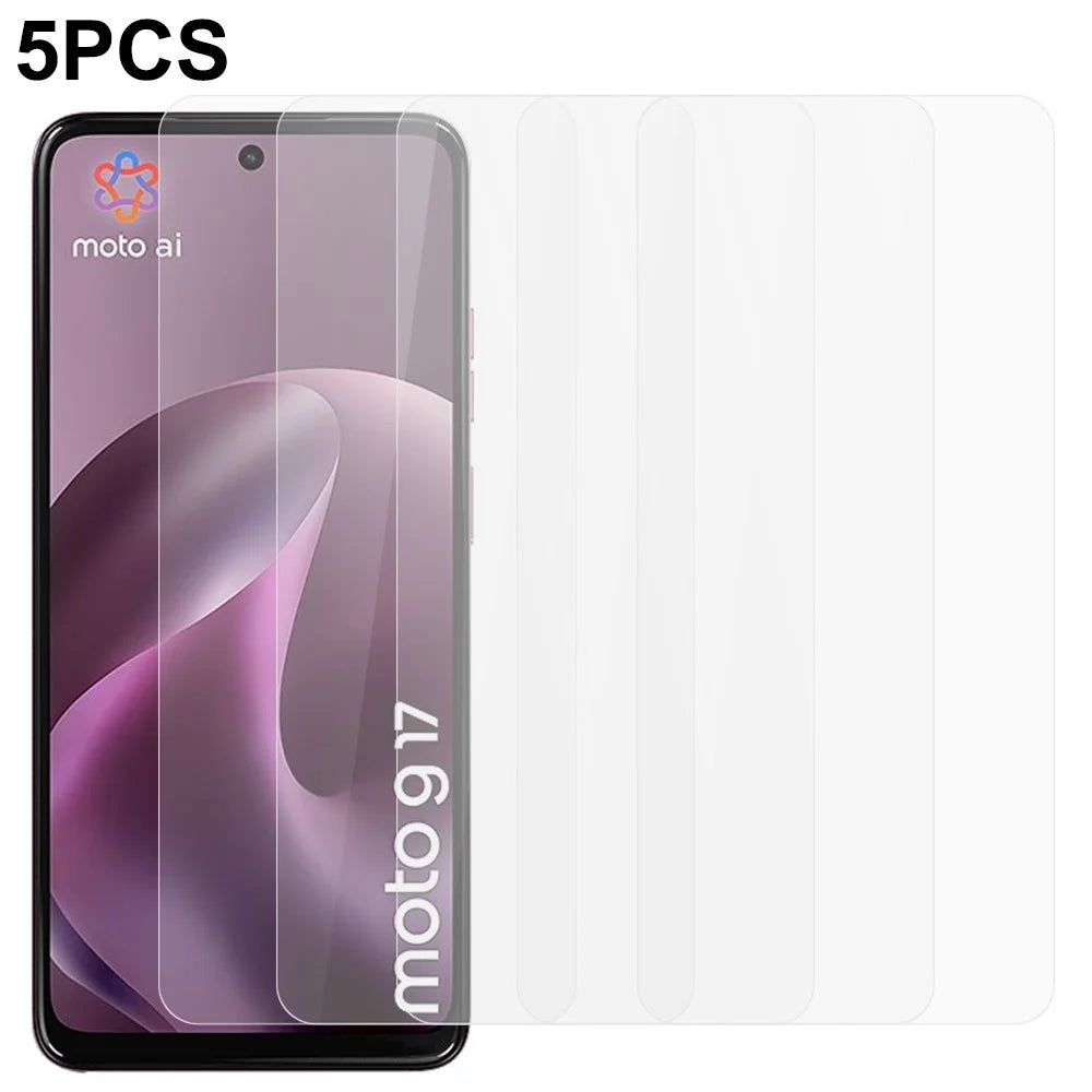 5Pcs For Motorola Moto G17 Power 4G / G17 4G / G15 4G / G15 Power 4G Front Screen Protector 0.3mm 2.5D Tempered Glass Film, Not Full Covering - Transparent - 1