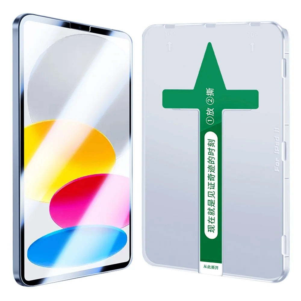 For iPad Pro 11 (2018) / (2020) / (2021) / (2022) Crystal Clear Tempered Glass Film Shatter-proof Full Screen Protector with Plastic Injection Installation Tool - 1