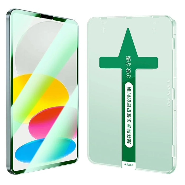 For iPad Pro 11 (2018)(2020)(2021)(2022) Anti-green-ray Tempered Glass Anti-fingerprint Full Screen Protector with Plastic Injection Installation Tool - 1