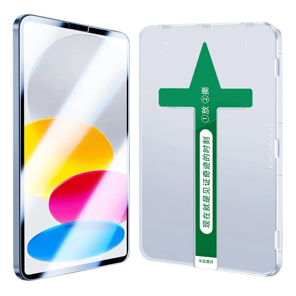 For iPad Pro 12.9 (2022) / (2021) / (2020) Tempered Glass HD Clear Anti-explosion Full Screen Protector with Plastic Injection Installation Tool - 1