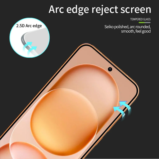 PINWUYO For Honor Magic8 Pro Air 5G Tempered Glass Film  JK Series-2 9H Full Glue Full Screen Protector - Black - 2