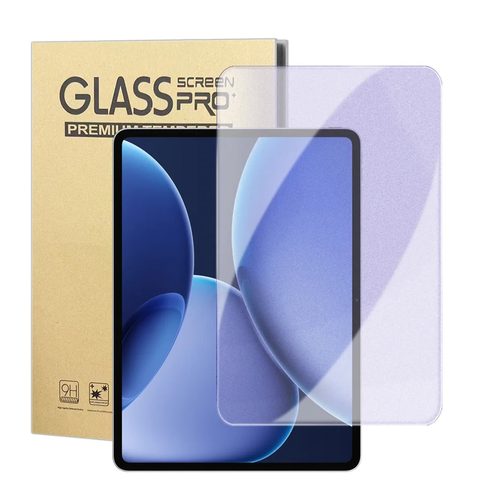 For Oppo Pad 4 Pro Screen Protector Purple Light Eye Protection Anti Fingerprint Tempered Glass Film (NOT Complete Covering) - Transparent - 1
