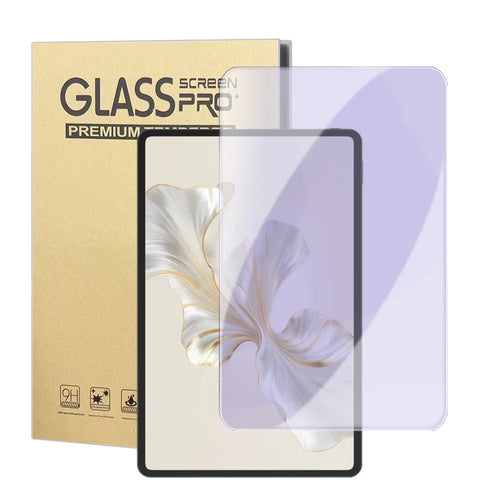 For Honor Pad 9 Pro Screen Protector Purple Light Eye Protection Anti Fingerprint Tempered Glass Film (NOT Complete Covering) - Transparent - 1