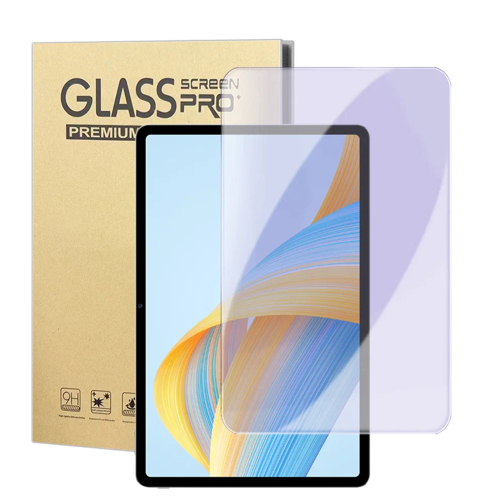 For Honor Pad V8 Pro Screen Protector Purple Light Eye Protection Anti Fingerprint Tempered Glass Film (NOT Complete Covering) - Transparent - 1