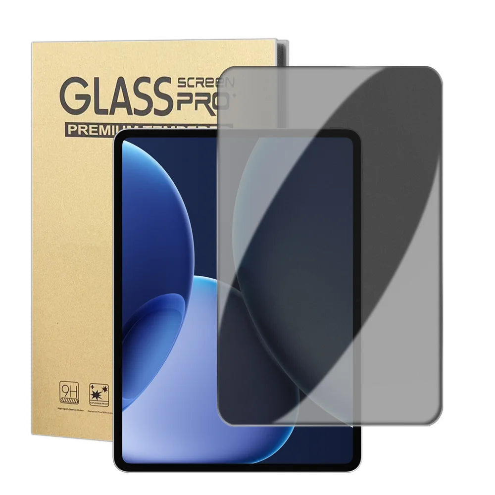 For Oppo Pad 4 Pro Anti Spy Privacy Screen Protector Anti Fingerprint Tempered Glass Film (NOT Complete Covering) - Black - 1