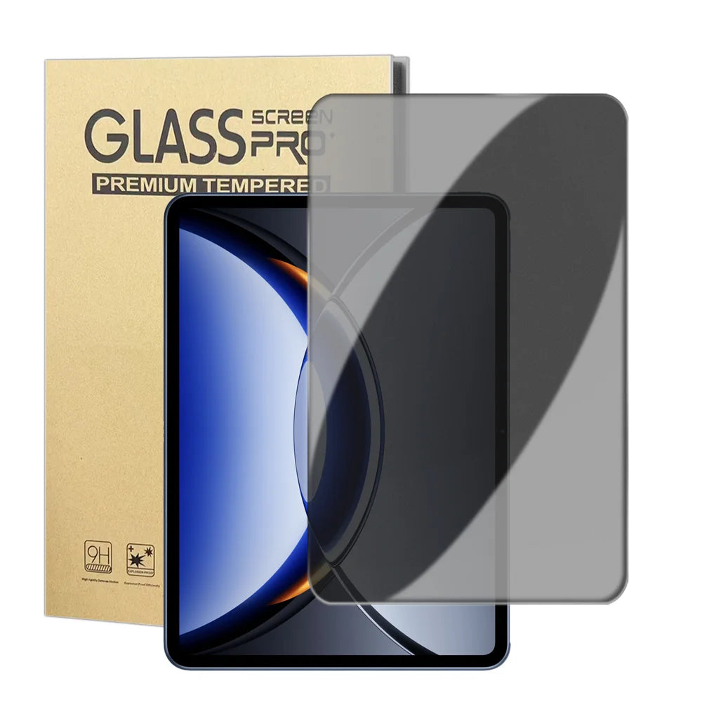 For Oppo Pad 3 Pro Anti Spy Privacy Screen Protector Anti Fingerprint Tempered Glass Film (NOT Complete Covering) - Black - 1