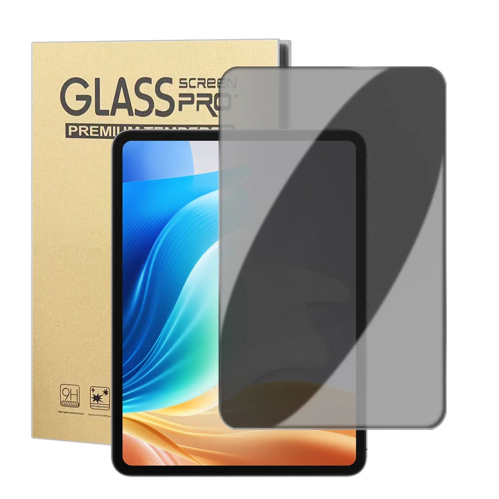 For Oppo Pad Air 2 Anti Spy Privacy Screen Protector Anti Fingerprint Tempered Glass Film (NOT Complete Covering) - Black - 1