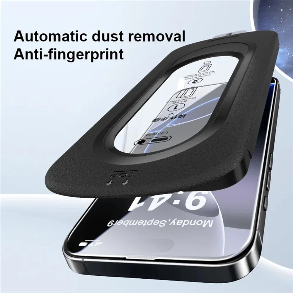 For iPhone 18 Pro Max / 17 Pro Max Full Screen Protector Anti Fingerprint High Aluminium-silicon Glass Film with Dust Removal Installation Tool - Transparent - 5