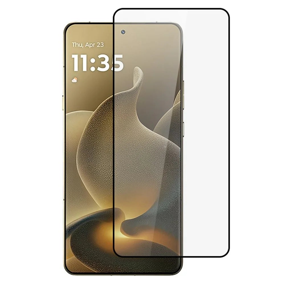 For Motorola Signature 5G / Moto X70 Air Pro 5G Full Screen Protector 3D Curved Tempered Glass Film Side Glue - Transparent - 1